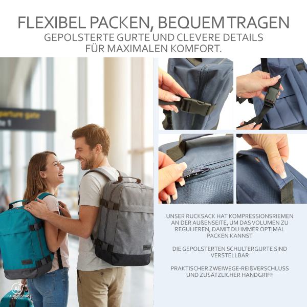 BAMBINIWELT Handgepäck, Rucksack ,Reise Koffer, Boardgepäck,  40x25x20cm oder 40x30x20cm
